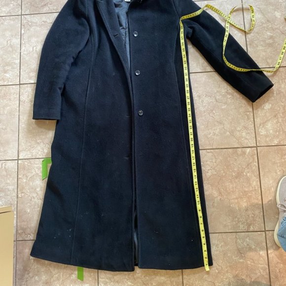 LL Bean Long Black Coat - Picture 5 of 10